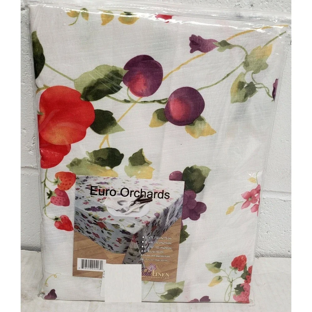 Printed Fabric Tablecloth, 60